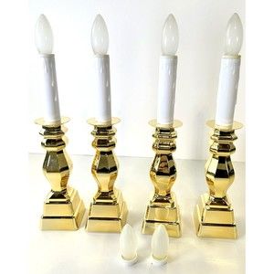 Bethlehem Lights Set of 4 Adjustable Window Candles Battery Operated Sensor